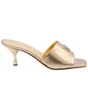 Guess Heeled Mules - White