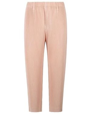 Issey Miyake Straight Trousers - Pink