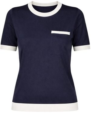 Gran Sasso Tops ,Blauw ,Katoen T-Shirts