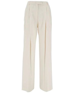 Des Phemmes Geborduurde Wijde Broek - Wit