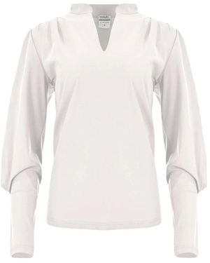 Maicazz Dieke Basic Bluse - Weiß