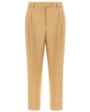 Alberto Biani Cropped Trousers - Natural
