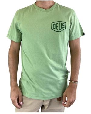 Deus Ex Machina Grünes T-Shirt Mit Buchstaben