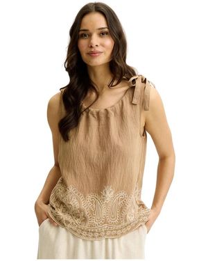 iN FRONT Sleeveless Tops - Marrón