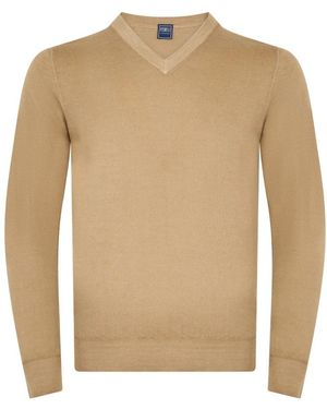 Fedeli V-Neck Knitwear - Natural