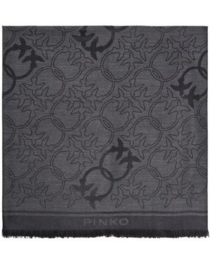 Pinko Accessoires ,Zwart ,Polyester Jacquard Viscose Sjaal