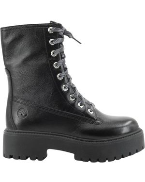 Timberland Schoenen ,Zwart ,Leer Stone Street Mid Veterschoen