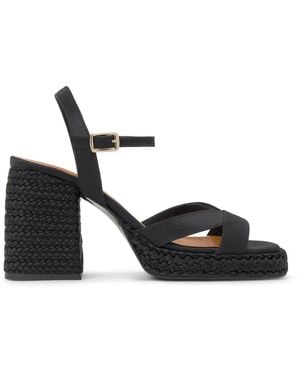 Castañer Schoenen ,Zwart ,Leer Viena Sandaal - Blauw