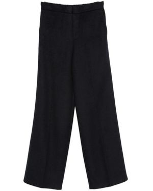 Semicouture Broeken ,Blauw ,Straight Broeken - Zwart
