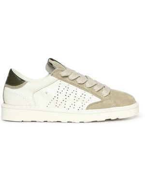Pànchic Schoenen ,Wit ,Sneaker Cracked Suede