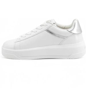 Love Moschino Weiße Low-Top-Sneaker