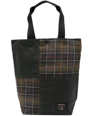 Barbour Field Patchwork Tote Bag - Zwart