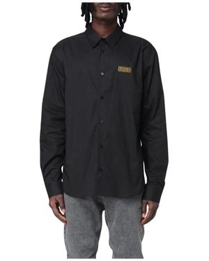 Versace Jeans Couture Schwarzes Logo-Shirt Stilvoll Und Raffiniert