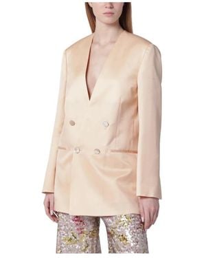 Alberta Ferretti Blazers - Natural
