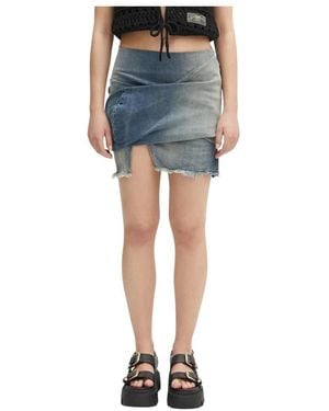 Rick Owens Gedrapeerde Minirok - Blauw
