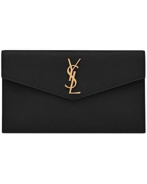 Saint Laurent Tassen ,Zwart ,Leer Pochette Uptown