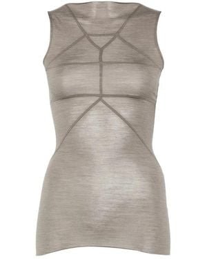 Rick Owens Tops ,Grijs ,Wol Tanktop
