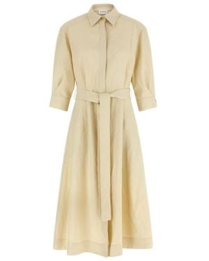 P.A.R.O.S.H. Shirt Jurken - Naturel