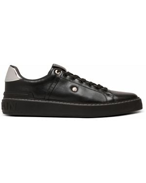 Balmain Sneakers B-Court Aus Kalbsleder - Schwarz