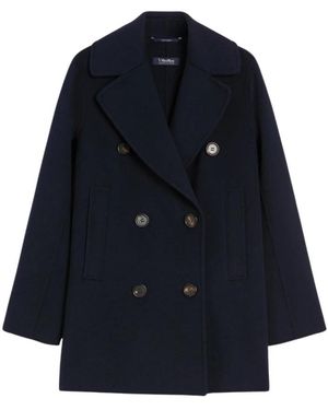 Max Mara Double-Breasted Coats - Blue