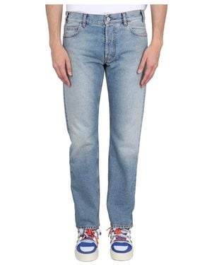 Marcelo Burlon Slim-Fit Jeans - Blue