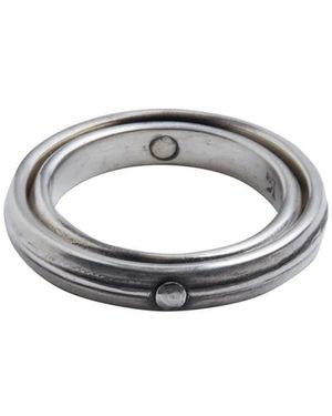 Werkstatt:münchen Accessoires ,Grijs ,Zilveren Ring - Metallic