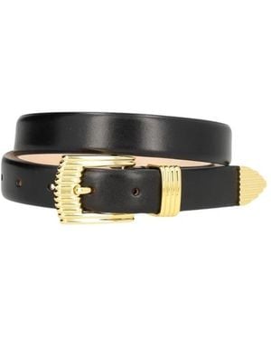 DEHANCHE Accessoires ,Zwart ,Leer Rosen Leren Riem