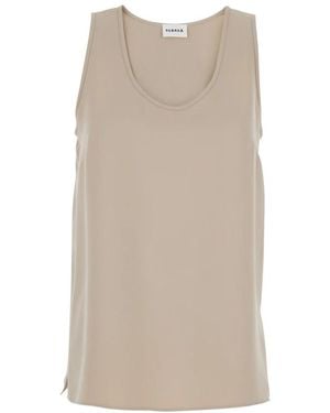 P.A.R.O.S.H. Sleeveless Tops - Brown