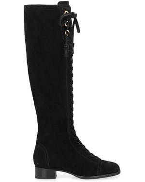 Alberta Ferretti Suede Leather Boots - Zwart