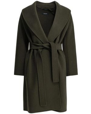 Max Mara Messi Wickelmantel Mit Gürtel - Schwarz