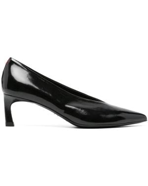 Halmanera Tacones Negros De Punta Puntiaguda, Mujer, Talla