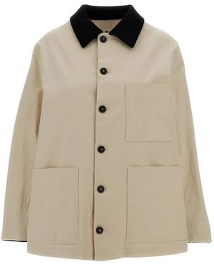 Barena Jassen ,Katoen Overshirt Geppetto - Naturel