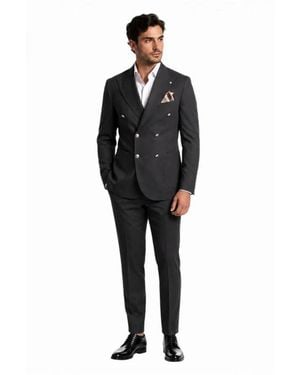 Bharnaba Double Breasted Suits - Nero