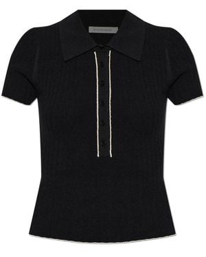 By Malene Birger Tops ,Zwart ,Leer Benita Poloshirt