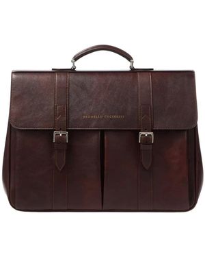 Brunello Cucinelli Cross Body Messenger - Brown