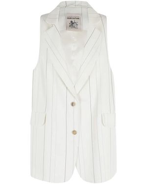 Semicouture Jassen ,Wit ,Wol Gilet Elenoir