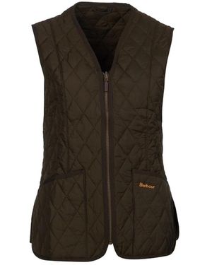 Barbour Jassen ,Groen ,Leer Betty Vest - Bruin