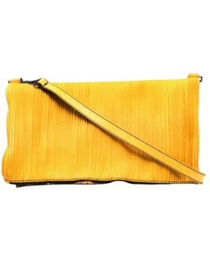 Numero 10 Tassen ,Geel ,Leer Glanzende Geplooide Pochette