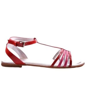 Hogan Flat Sandals - Red