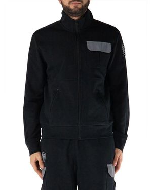 Blauer Schwarzer Zip Walton Sweatshirt