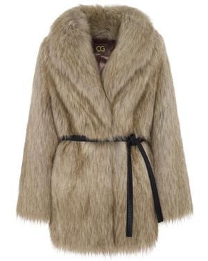 CESARE GASPARI Faux Fur Shearling Jackets - Natur