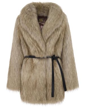 CESARE GASPARI Jassen ,Polyester Faux Fur Shearling Jassen - Naturel