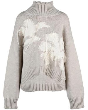 Dondup Truien & Vesten ,Wol Lupetto Turtleneck - Grijs