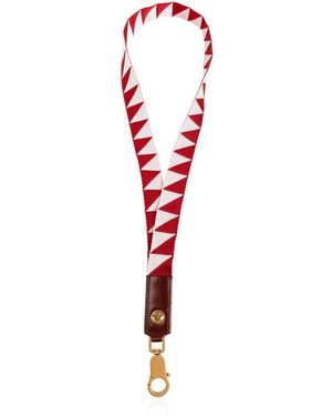 Versace Accessoires ,Rood ,Leer Ribbon Keychain