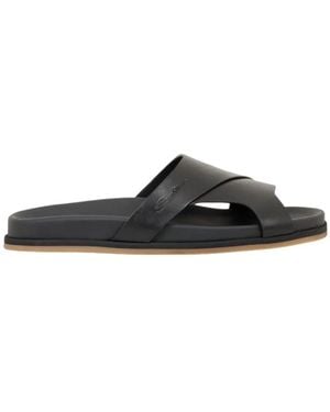 Santoni Sliders - Black