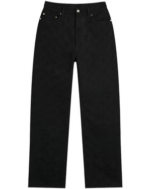 CASABLANCA Denim Monogram Straight Leg Jeans - Schwarz