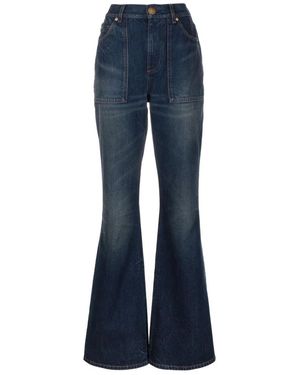 Balmain Jeans ,Blauw ,Denim Vintage Flared Denim Jeans