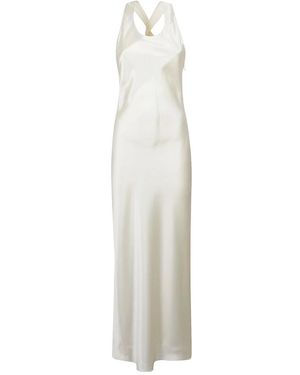 Almala Kleedjes ,Wit ,Polyester Zila Satin Jurk