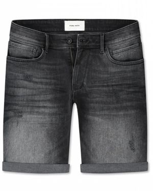 Pure Path Skinny Fit Denim Short - Grau