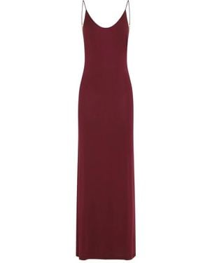 Saint Laurent Kleedjes ,Rood ,Cassandre Chain Knit Dress